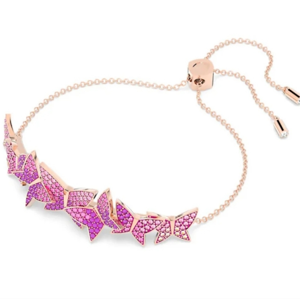 GORGEOUS SWAROVSKY PINKS RG BUTTERFLIES ๐ฆ - Picture 3 of 4